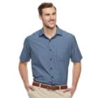 Big & Tall Van Heusen Air Classic-fit Checked Button-down Shirt, Men's, Size: 4xb, Blue
