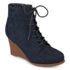 Journee Collection Magely Women's Ankle Boots, Size: Medium (7), Blue (navy)
