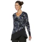 Women's Dana Buchman Travel Anywhere Asymmetrical Tunic, Size: Xl, Blue (navy)