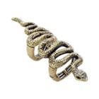 Mudd&reg; Gold Tone Simulated Crystal Snake Stretch Ring, Women's, Yellow