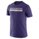Men's Nike Washington Huskies Basketball Practice Dri-fit Tee, Size: Small, Purple
