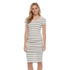 Women's Sonoma Goods For Life&trade; Striped Midi T-shirt Dress, Size: Small, Natural