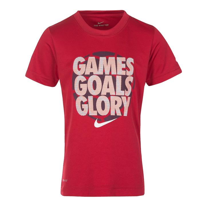 Boys 4-7 Nike Games Goals Glory Soccer Ball Graphic Tee, Size: 6, Dark Red