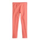 Girls 4-10 Jumping Beans&reg; Glittery Full-length Leggings, Size: 10, Lt Orange