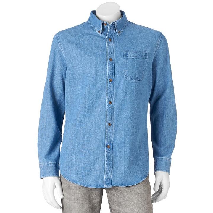 Big & Tall Croft & Barrow&reg; Classic-fit Woven Button-down Shirt, Men's, Size: 3xl Tall, Light Blue