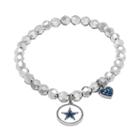 Dallas Cowboys Bead Stretch Bracelet, Women's, Size: 7, Blue