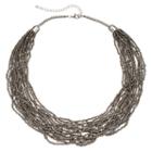 Gray Seed Bead Chunky Necklace, Women's, Grey