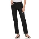 Women's Dana Buchman Straight-leg Jeans, Size: 14, Black