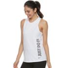 Women's Nike Dry Training Just Do It Graphic Tank, Size: Small, White