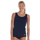 Women's Dolfin Aquashape Conservative Scoop Back One-piece Swimsuit, Size: 18 Comp, Blue (navy)