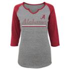 Juniors' Alabama Crimson Tide Over The Line Tee, Women's, Size: Medium, Dark Grey