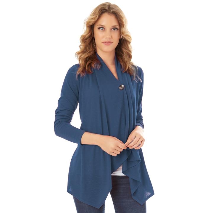 Women's Apt. 9&reg; Button Wrap Top, Size: Large, Med Green