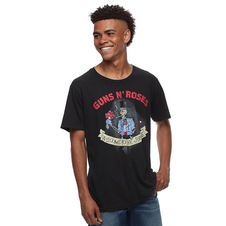 Men's Guns N' Roses Welcome To The Jungle Tee, Size: Xxl, Black