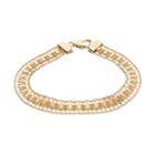 Gold Tone Sterling Silver Multi Strand Bracelet, Women's, Size: 7