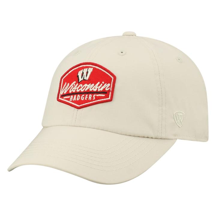 Adult Top Of The Wold Wisconsin Badgers Onward Cap, Men's, Lt Beige