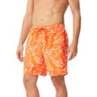 Men's Speedo Travel Well Volley Swim Shorts, Size: Small, Orange
