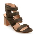 Journee Collection Perkin Women's High Heel Sandals, Size: Medium (12), Dark Green