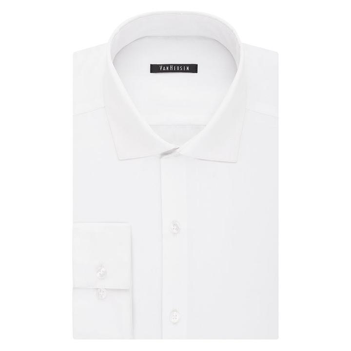 Big & Tall Van Heusen Regular-fit Flex Collar Pincord Wrinkle-free Dress Shirt, Men's, Size: 18 35-36, White