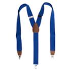 Men's Wembley Stretch Solid Suspenders, Med Blue