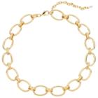 Napier Gold Tone Oval Link Collar Necklace, Women's