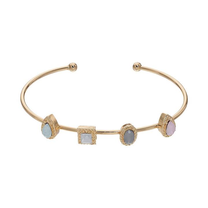 Lc Lauren Conrad Geometric Stone Cuff Bracelet, Women's, Multicolor