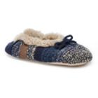 Women's Sonoma Goods For Life&trade; Knit Striped Fuzzy Babba Ballerina Slippers, Size: S-m, Blue (navy)