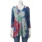 Women's Olivia Sky Tie-dye Tee, Size: Medium, Dark Pink