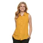Women's Apt. 9&reg; Georgette Blouse, Size: Small, Drk Orange