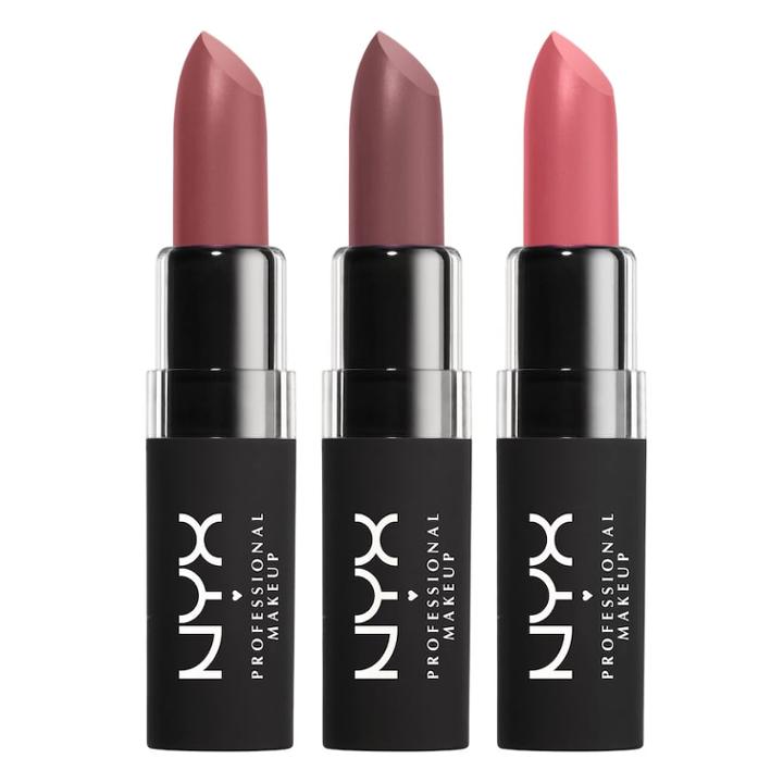 Nyx Professional Makeup Velvet Matte Lipstick Set 2, Multicolor