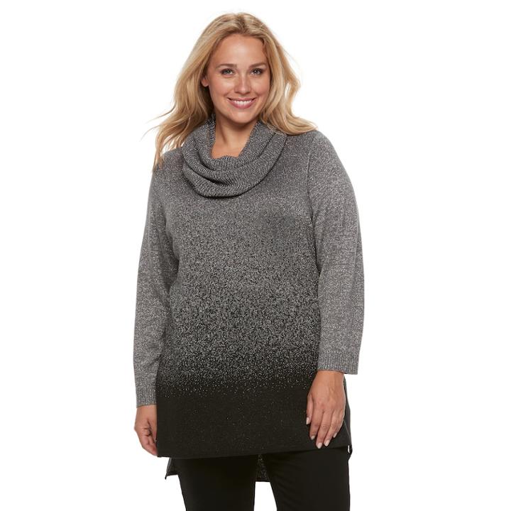 Plus Size Women's Plus Apt. 9&reg; Ombre Tunic, Size: 2xl, Med Grey