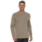 Men's Croft & Barrow&reg; Classic-fit Stretch Henley, Size: Large, Med Brown
