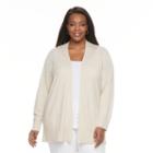 Plus Size Croft & Barrow&reg; Essential Open-front Cardigan, Women's, Size: 2xl, Lt Beige