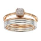 Lc Lauren Conrad Square Stone Ring Set, Women's, Size: 7, Multicolor