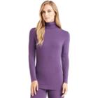 Women's Cuddl Duds Softwear Turtleneck, Size: Regular, Med Purple