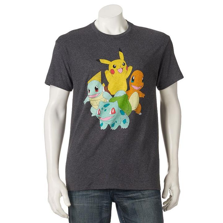 Men's Pokemon Tee, Size: Xxl, Beig/green (beig/khaki)