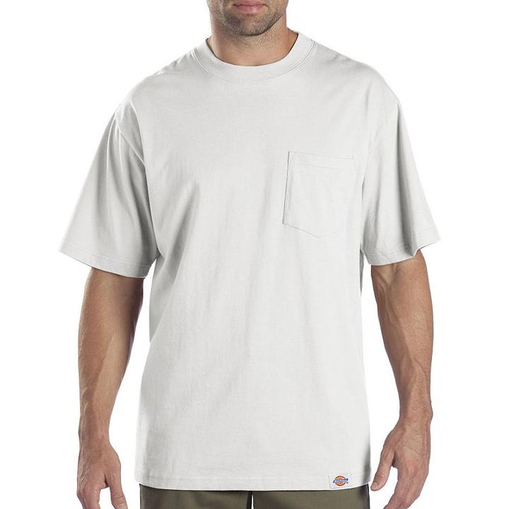 Men's Dickies 2-pk. Relaxed Fit Pocket Tee, Size: Medium, White