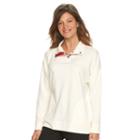Women's Chaps Solid Pullover, Size: Small, White