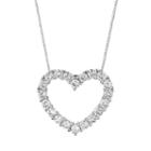 Forever Brilliant 1 1/5 Carat T.w. Lab-created Moissanite 14k White Gold Heart Pendant Necklace, Women's, Size: 18