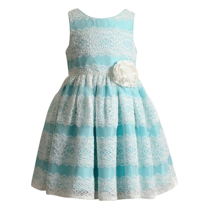 Girls 4-6x Youngland Lace & Sequin Dress, Size: 5, Turquoise/blue (turq/aqua)