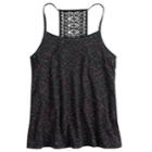 Girls 7-16 & Plus Size So&reg; Printed Crochet Tank, Size: 12, Natural
