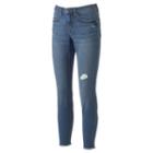 Juniors' So&reg; Ripped Ankle Jeggings, Girl's, Size: 9, Med Blue