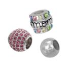 Individuality Beads Sterling Silver Crystal Mom Bead Set, Women's, Multicolor