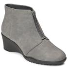 A2 By Aerosoles World Tour Women's Wedge Ankle Boots, Size: Medium (12), Light Grey