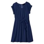 Girls 7-16 Plus Size Wrapper Floral Crochet Dress, Girl's, Size: 16 1/2, Blue (navy)