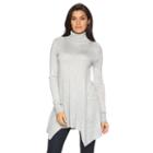 Women's Apt. 9&reg; Turtleneck Sweater Tunic, Size: Small, Med Grey