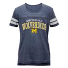 Juniors' Michigan Wolverines Throwback Tee, Women's, Size: Medium, Blue (navy)