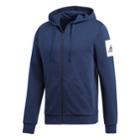 Men's Adidas Frech Terry Full-zip Hoodie, Size: Xxl, Blue (navy)