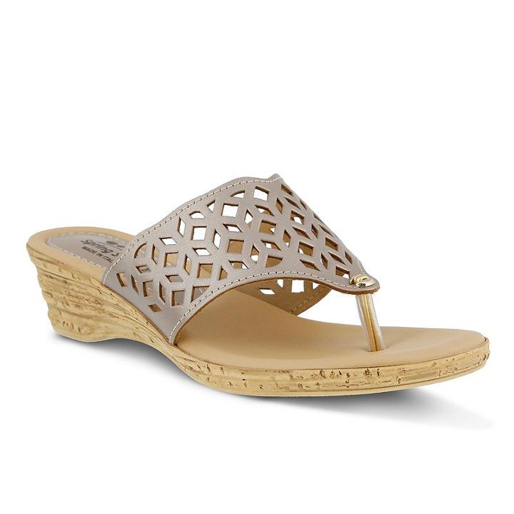 Spring Step Amerena Women's Wedge Sandals, Size: 37, Gold