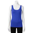 Petite Apt. 9&reg; Seamless Scoopneck Tank, Women's, Size: Pl/pxl, Blue