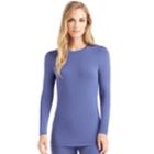 Women's Cuddl Duds Softwear Crewneck Top, Size: Regular, Blue (navy)